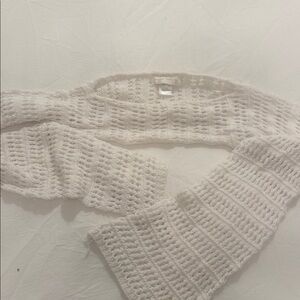 Chic White Crochet Shrug